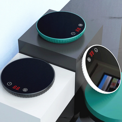 Lucky Portable Coffee Cup Warmer Heater Set Heat Heating Cup Pad Ceramics Mug Thermostatic Electric Coaster 55 Mug Mat Office Tea Coffee Milk Heater with Cup Spoon(Gift Box Package